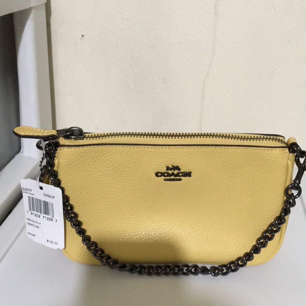 Coach Molita Sunflower pebble leather